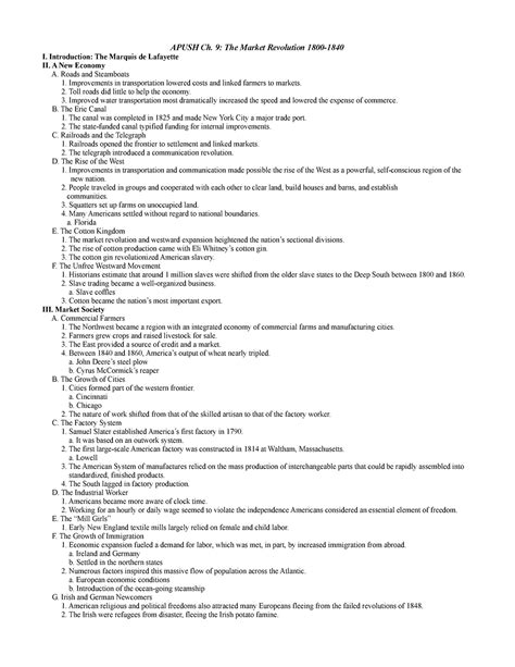 APUSH CHapter 9 Outline - Free download as Word Doc (. . How much social mobility was there apush chapter 9